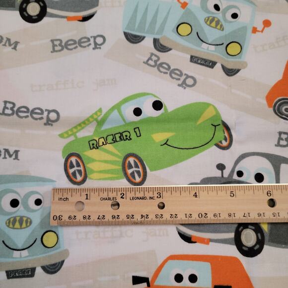 Cotton Fabric Cars Cartoon Print Fabric 21x42" Kids Quilting Sewing Crafts - Picture 4 of 9